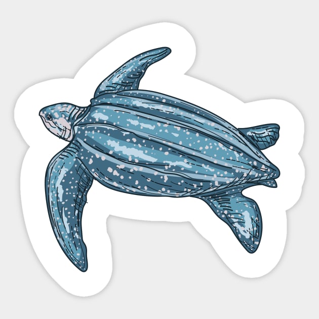 Leatherback Turtle Sticker by SWON Design